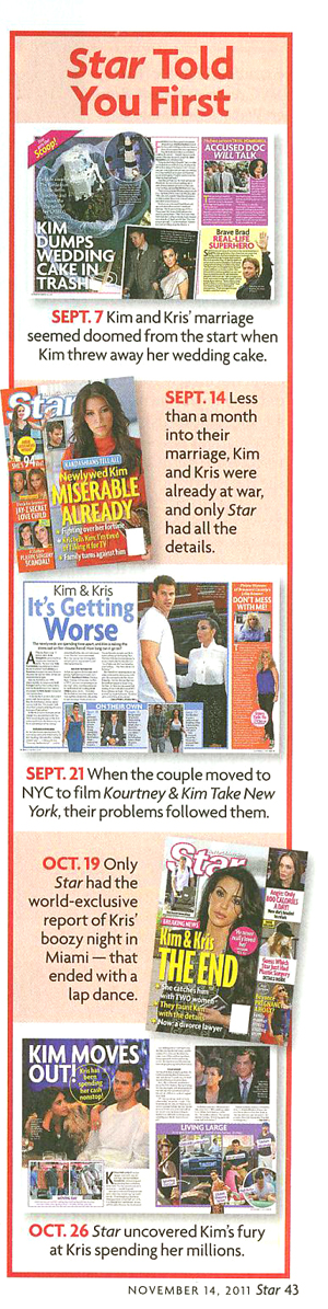 Illustration for article titled This Week In Tabloids: Poor Kim Had To Get Married For Advertisers' Sake